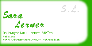 sara lerner business card